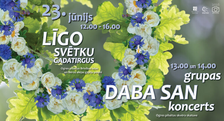 Ogrē vasaras saulgriežus ielīgos ar “Līgo svētku gadatirgu” un dziesmām